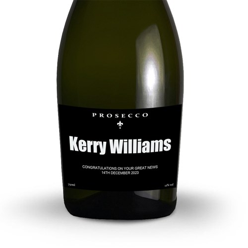 Personalised Prosecco - Black Label - Celebrate in Style